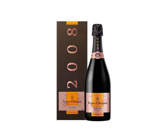 Champagne Veuve Clicquot Vintage rosé 2008 sous étui