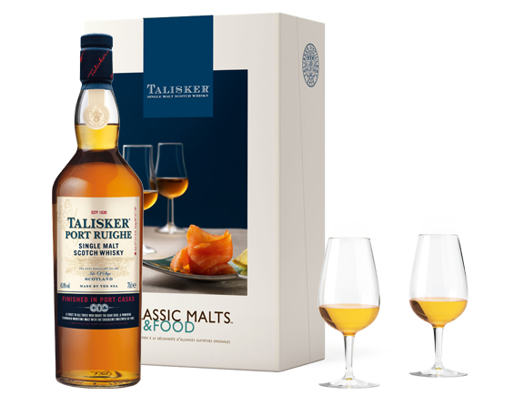 COFFRET MALTS AND FOOD WHISKY TALISKER PORT RUIGHE ETUI