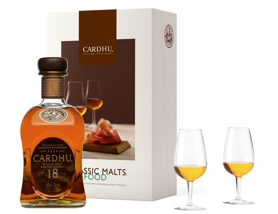 COFFRET MALTS AND FOOD WHISKY CARDHU 18 ANS