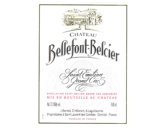 CHATEAU BELLEFONT-BELCIER 2007 rouge