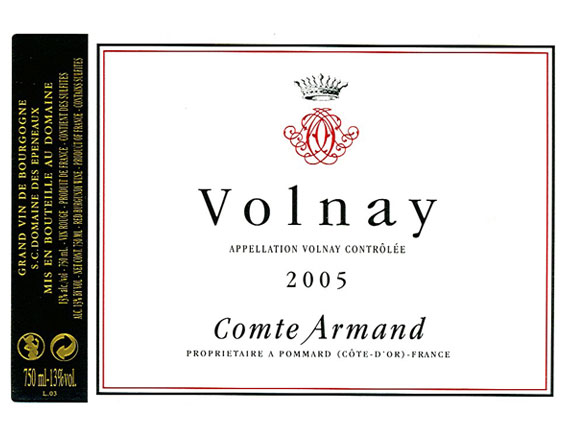 COMTE ARMAND VOLNAY rouge 2006