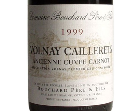 VOLNAY PREMIER CRU ''Caillerets'' rouge 1999