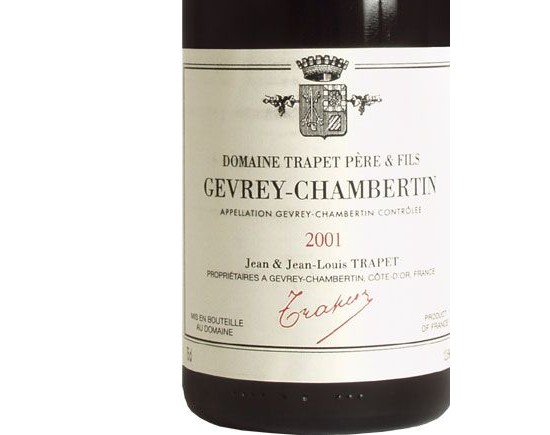 DOMAINE JEAN-LOUIS TRAPET GEVREY CHAMBERTIN ''Cuvée Ostréa'' rouge 2001