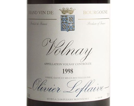 OLIVIER LEFLAIVE VOLNAY rouge 1998