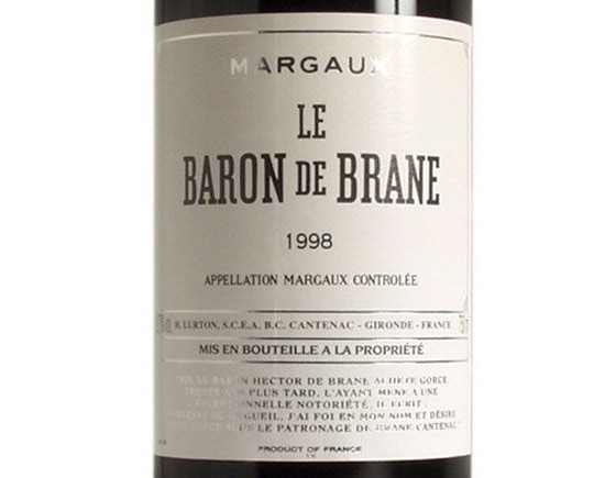 BARON DE BRANE rouge 1998
