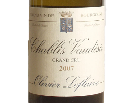 Olivier Leflaive Chablis Grand Cru ''Vaudésir'' blanc 2007