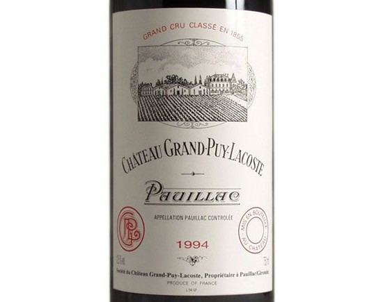 CHÂTEAU GRAND-PUY-LACOSTE rouge 1994, Cinquième Cru Classé en 1855