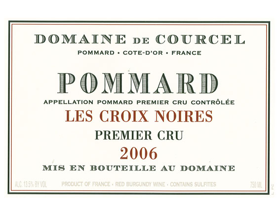 DOMAINE DE COURCEL POMMARD 1ER CRU CROIX NOIRES 2006 ROUGE