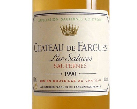 CHÂTEAU DE FARGUES blanc liquoreux 1990
