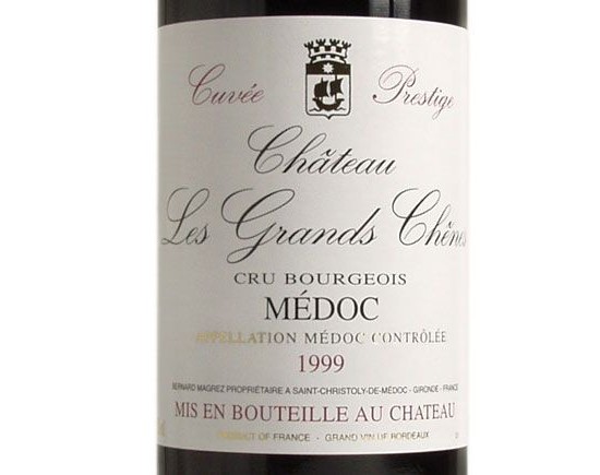 CHÂTEAU LES GRANDS CHÊNES rouge 1999, Cuvée Prestige, Cru Bourgeois