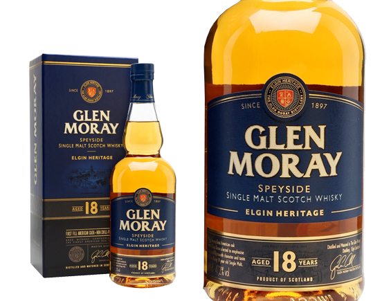 Whisky Glen Moray 18 ans sous étui