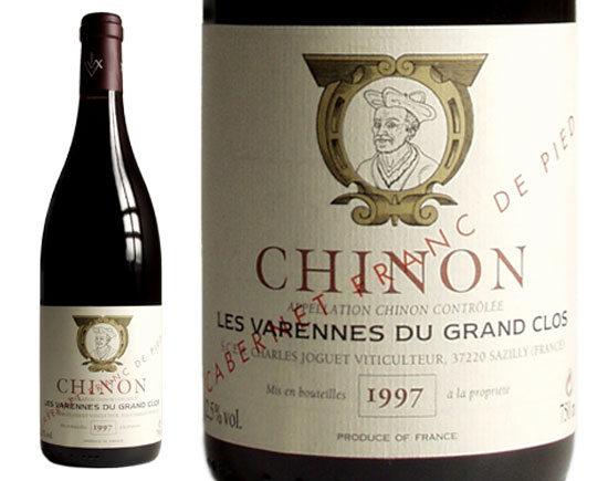 CHINON ''Les Varennes du Grand Clos'' Franc de Pied rouge 1997