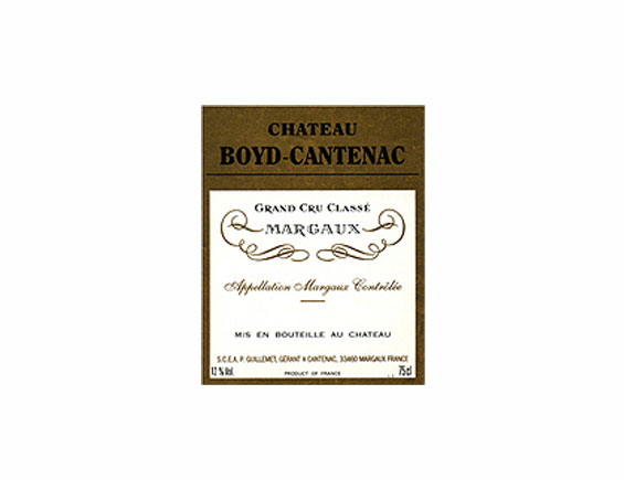 CHÂTEAU BOYD CANTENAC rouge 2004 , Troisième Cru Classé en 1855
