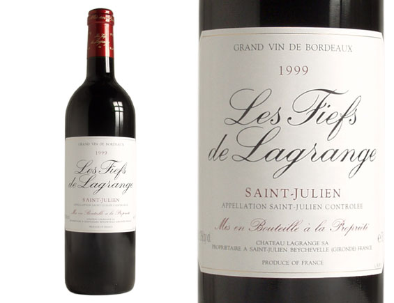 LES FIEFS DE LAGRANGE rouge 1999, Second vin du Château Lagrange