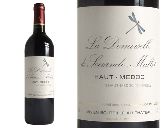 LA DEMOISELLE DE SOCIANDO-MALLET rouge 2005,Deuxième vin du Château Sociando-Mallet 