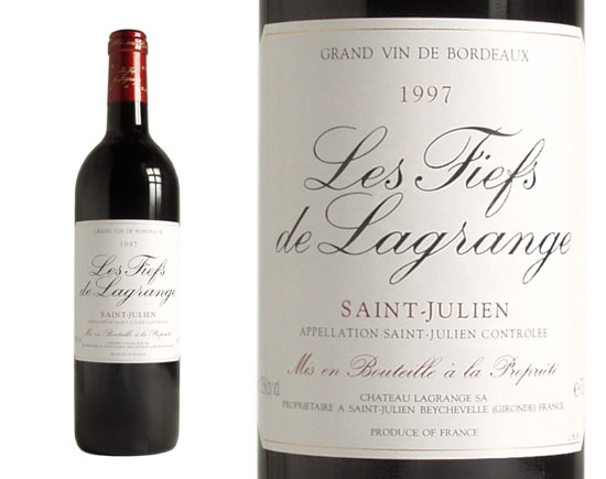 LES FIEFS DE LAGRANGE rouge 1997, Second vin du Château Lagrange