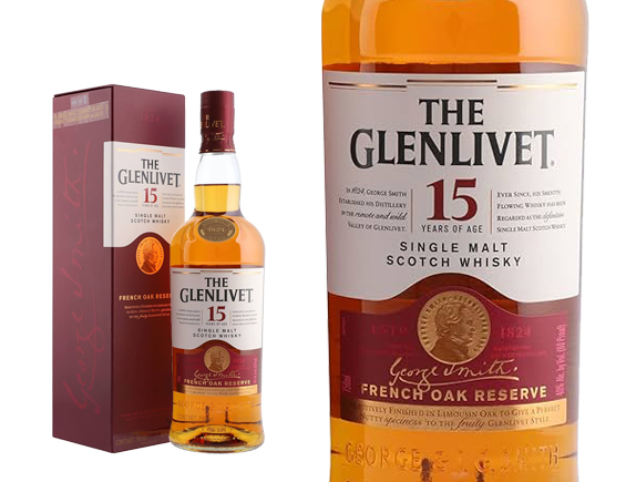 Whisky Glenlivet 15 ans sous étui