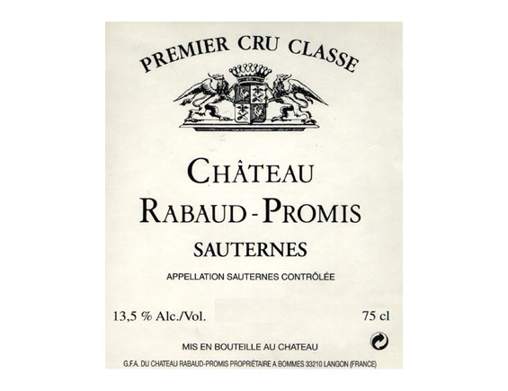 Chateau Rabaud Promis 2006 blanc liquoreux