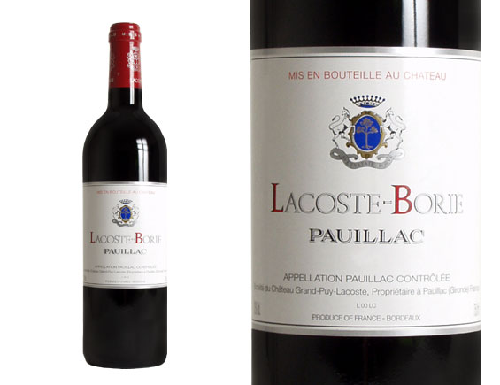 LACOSTE-BORIE rouge 2004, Second vin de Château Grand-Puy Lacoste